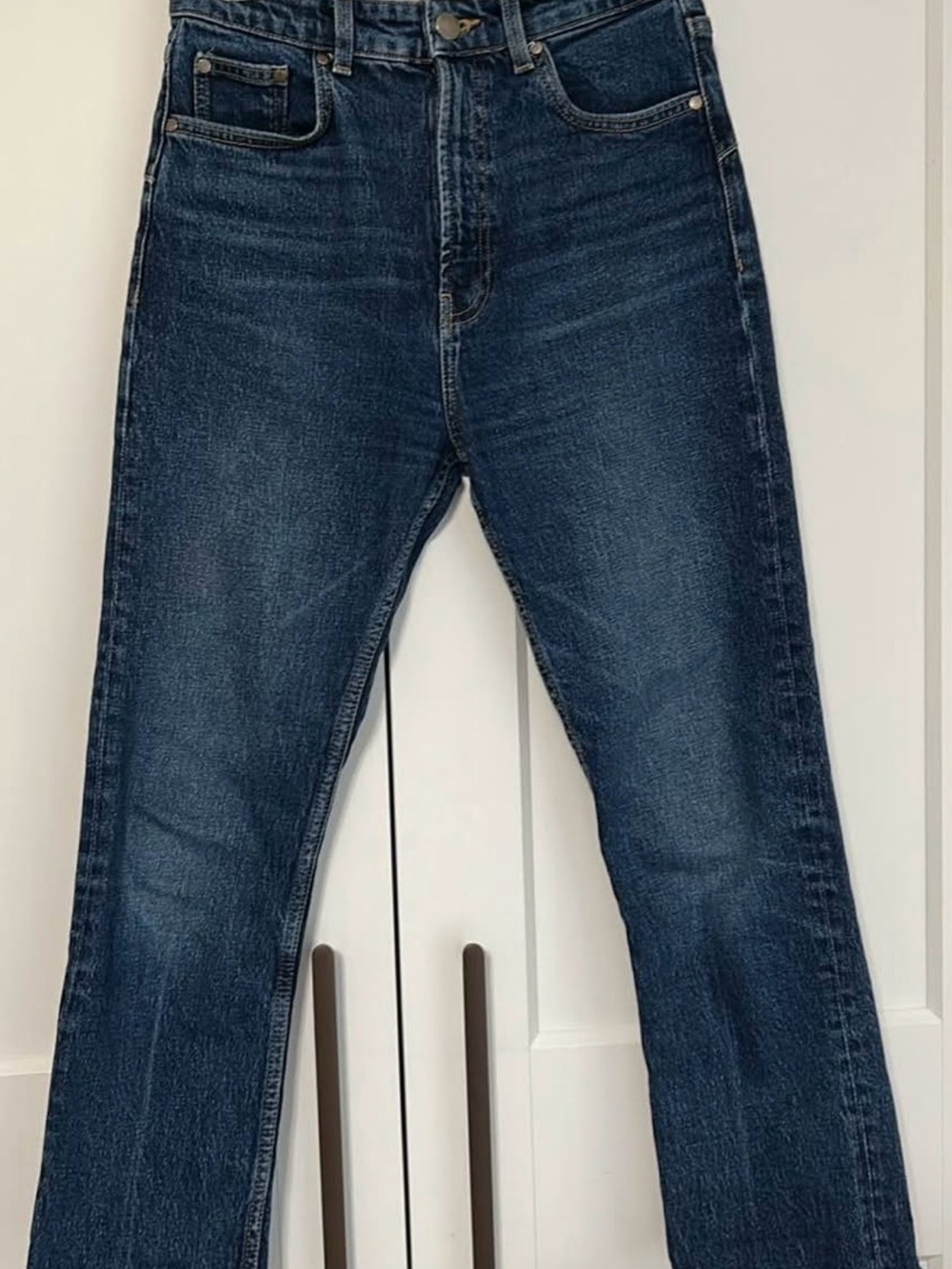 Zara Women’s Straight Jeans in Dark Blue